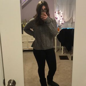 aeropostale’s grey knit sweater!